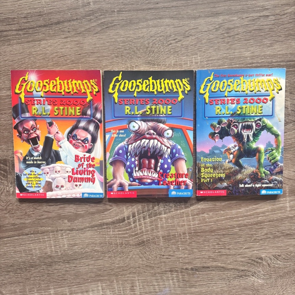 R.L. Stine's Goosebumps Series 2000 #2 #3 #4 Vintage Children's Books Horror